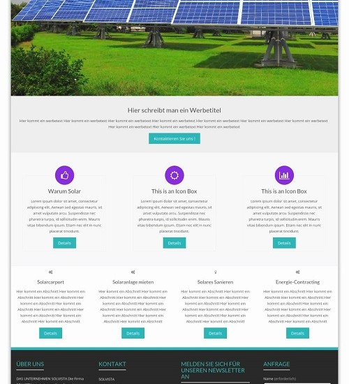 solvista homepage erstellt bei wseite